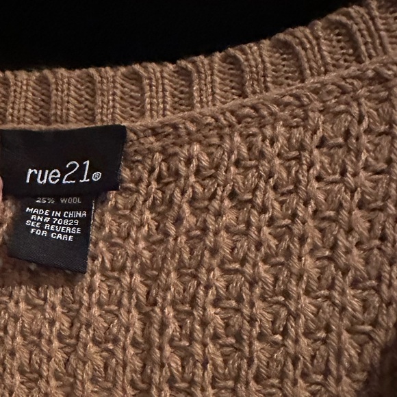 Brown Cropped Cardigan Sweater - Picture 5 of 9